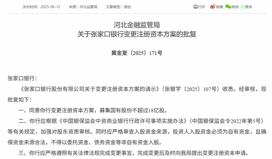 时隔半年再定增！张家口银行频频补充资本背后，盈利能力亟待改善(🚅)